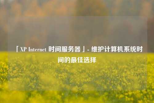 「XP Internet 時間服務(wù)器」- 維護計算機系統(tǒng)時間的最佳選擇