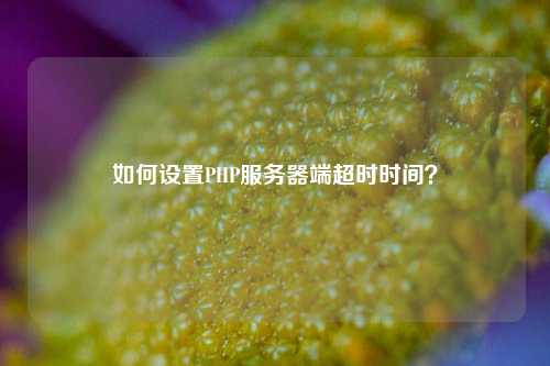 如何設(shè)置PHP服務(wù)器端超時(shí)時(shí)間？